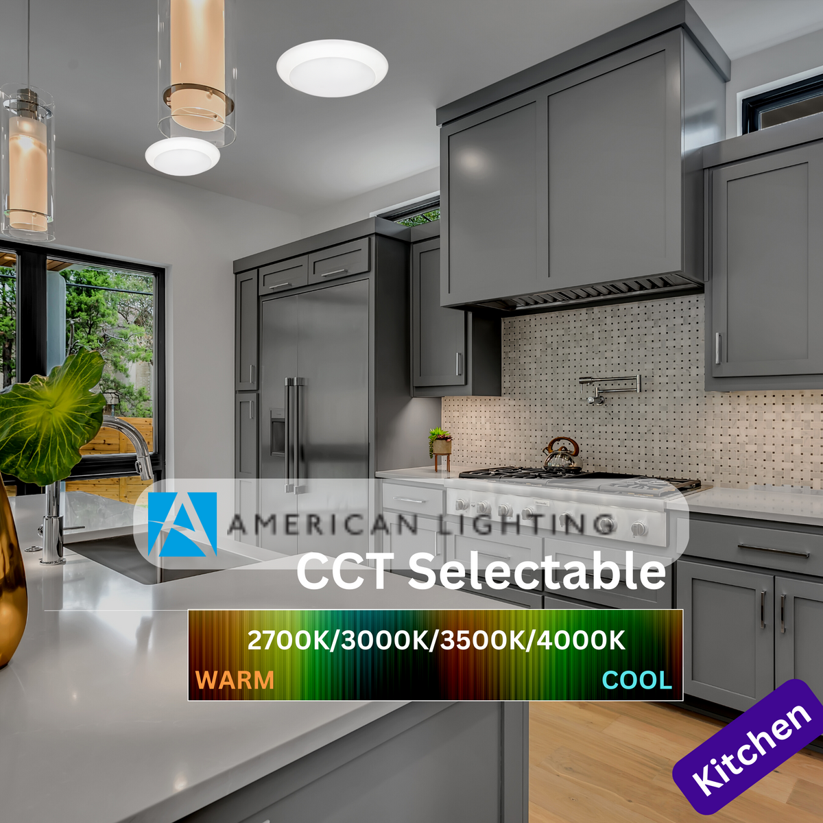 ‎American Lighting QD630WH Quick Disc 6" Flush Mount White Ceiling