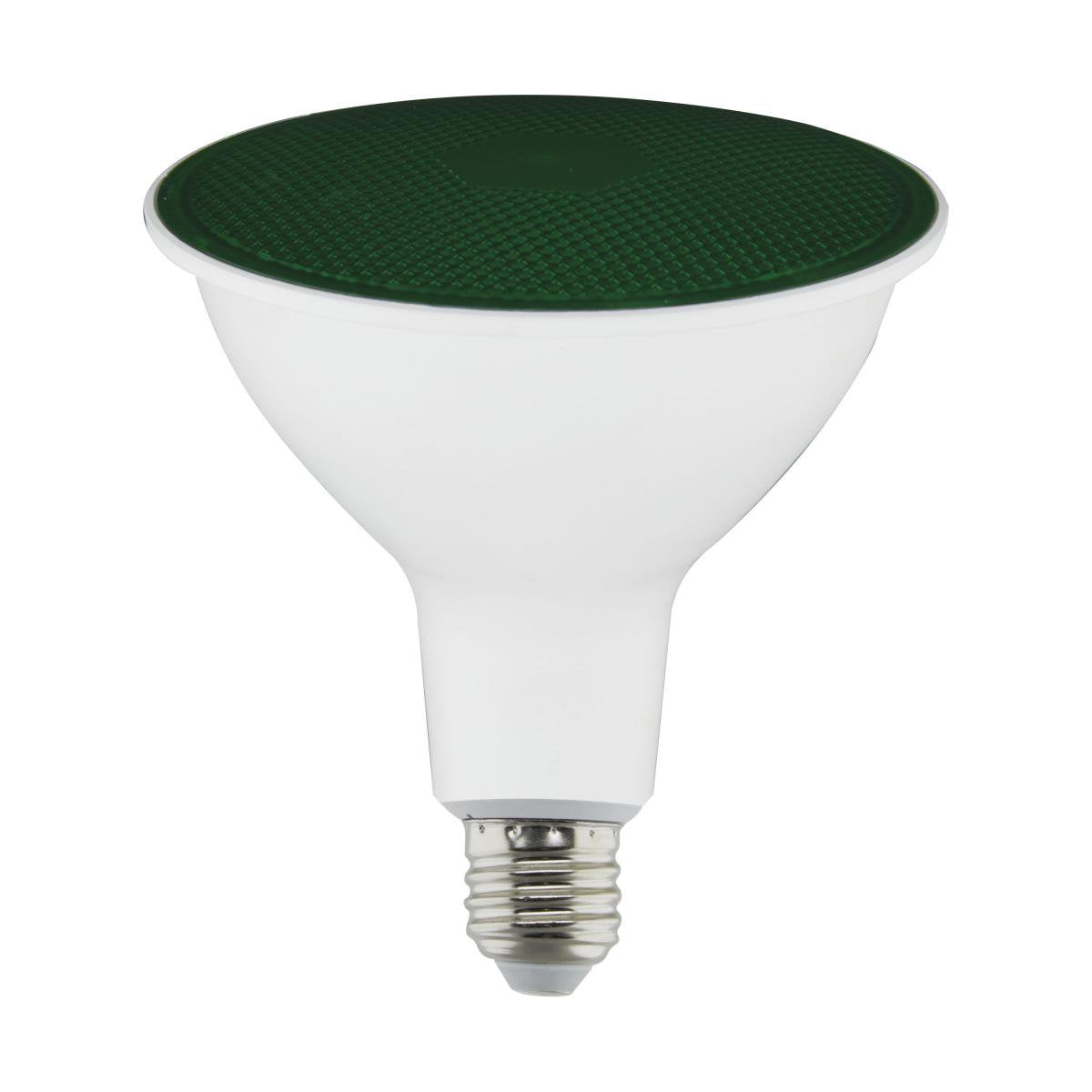 Satco S29481 PAR38 LED Light Bulbs Green E26 Medium Base 11.5W 120V Dimmable (12 Pack)