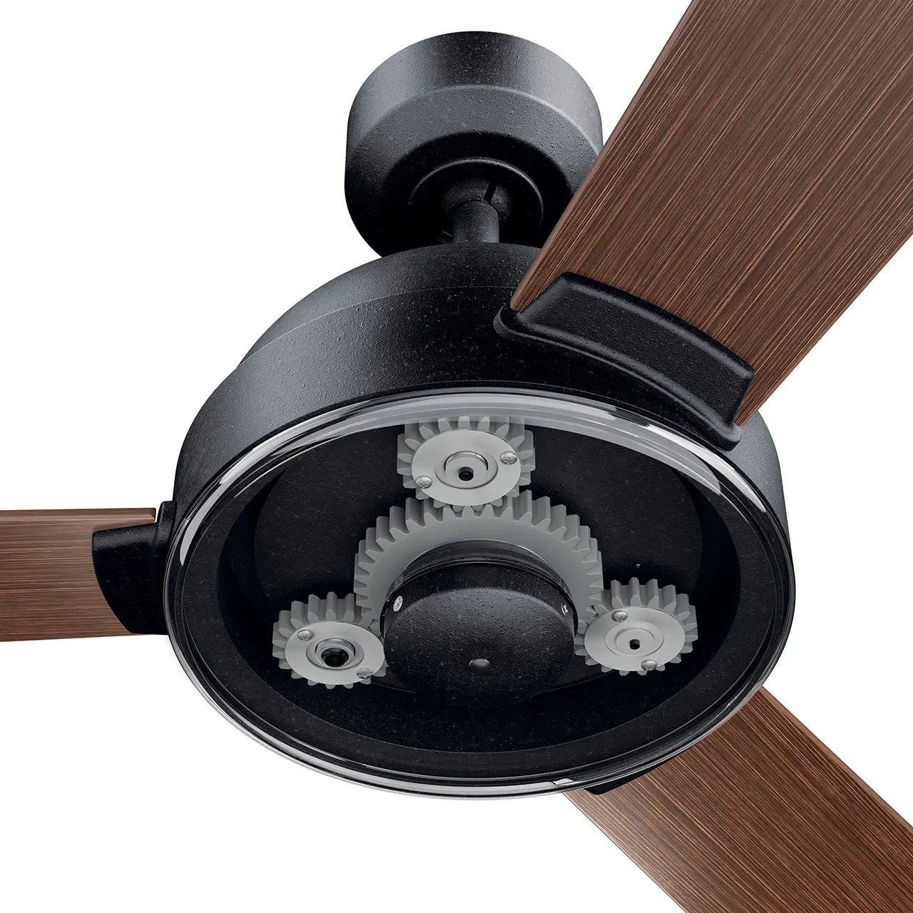 Kichler 300253DBK Pinion 60" Indoor Ceiling Fan 3 Blades Distressed Black & Auburn Finish