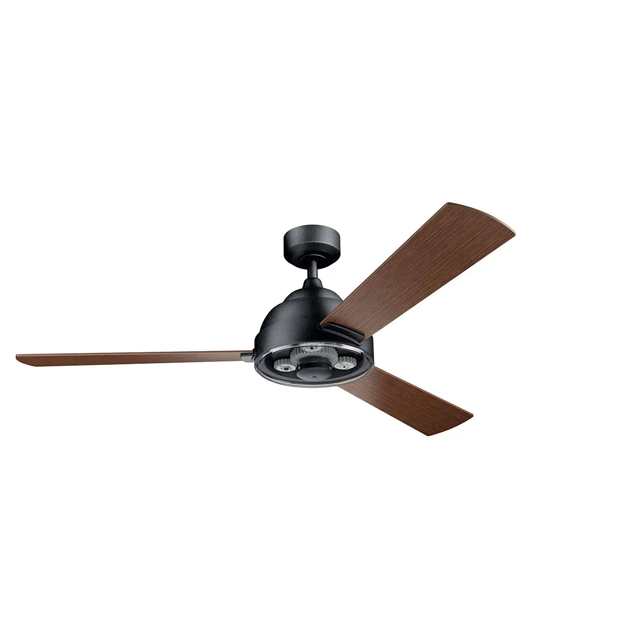 Kichler 300253DBK Pinion 60" Indoor Ceiling Fan 3 Blades Distressed Black & Auburn Finish