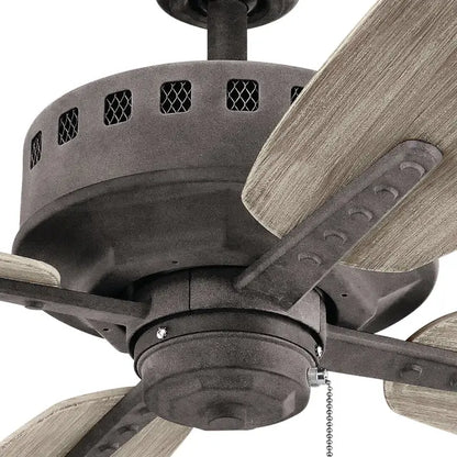 Kichler 310165OZ Eads 65" 4 Blade Indoor / Outdoor Ceiling Fan Olde Bronze & Weathered Oak