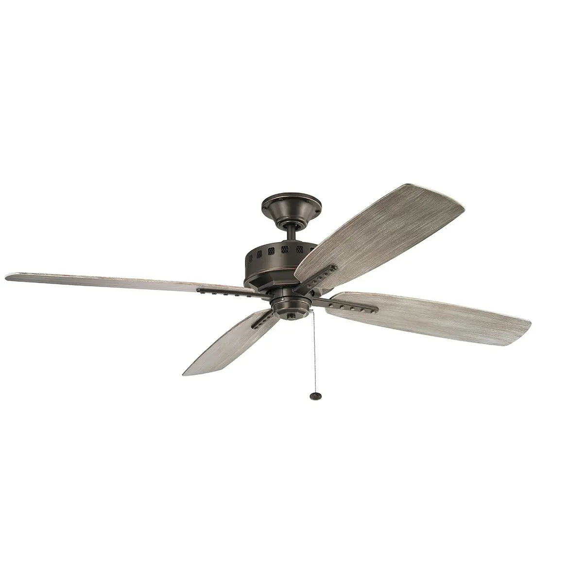 Kichler 310165OZ Eads 65" 4 Blade Indoor / Outdoor Ceiling Fan Olde Bronze & Weathered Oak