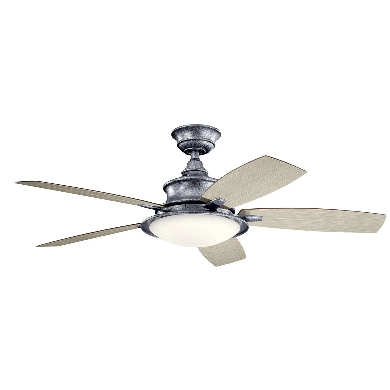 Kichler 310204WSP Cameron 52" 5 Blade LED Indoor / Outdoor Ceiling Fan Weathered Steel & Etched Cased Opal Dimmable