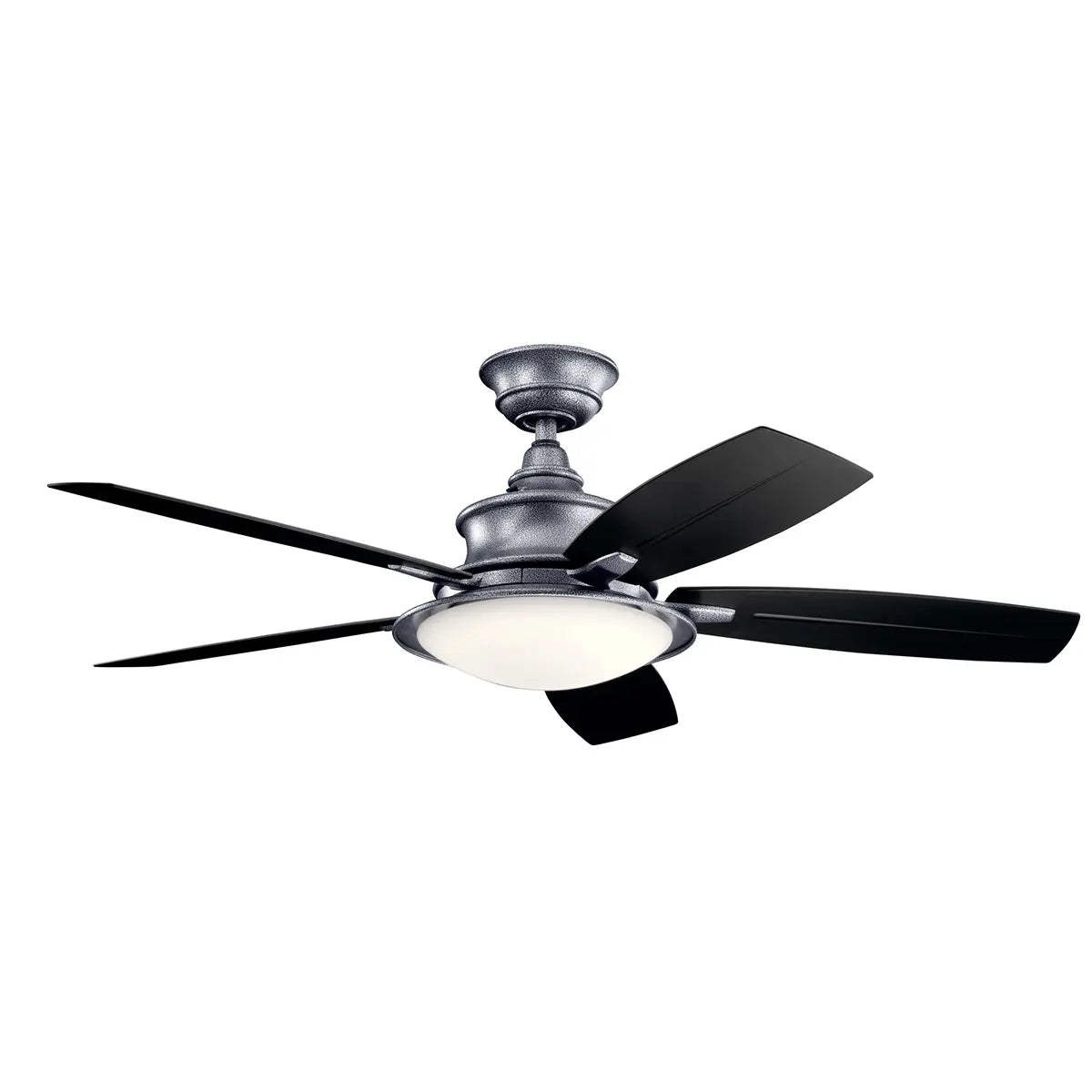 Kichler 310204WSP Cameron 52" 5 Blade LED Indoor / Outdoor Ceiling Fan Weathered Steel & Etched Cased Opal Dimmable