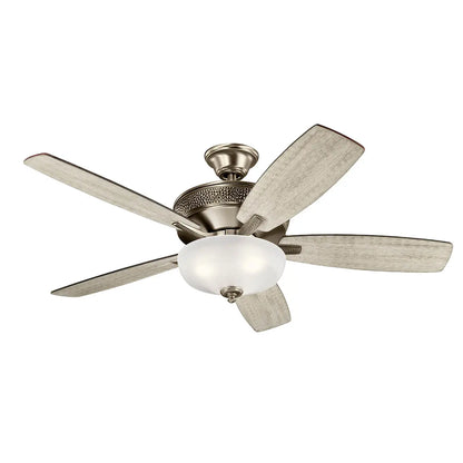 Kichler 339413BAP7 Monarch 52" Indoor Ceiling Fan 5 Blades Antique Pewter & Weathered Walnut With LED Light Kit