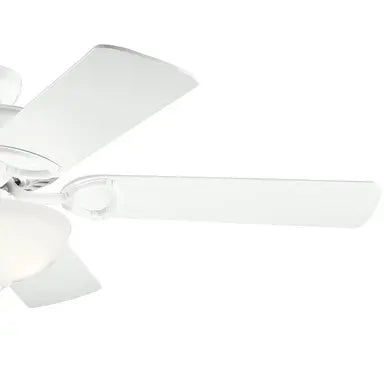 Kichler 339501MWH Sutter Place 52" Indoor Ceiling Fan 5 Blades Matte White Finish Alabaster LED Light Kit