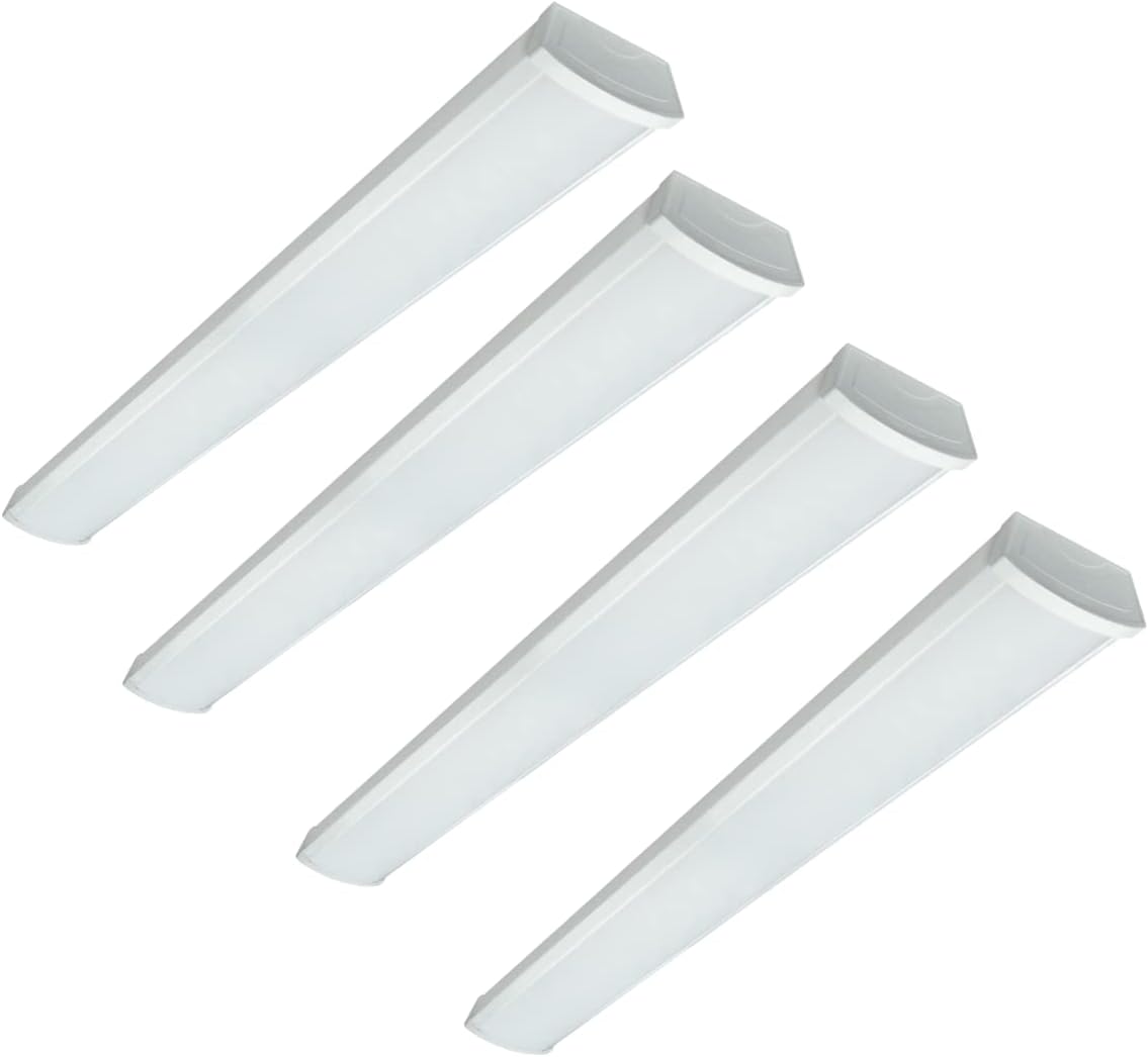 Satco S65/1082 - LED 4 ft.- Ceiling Wrap - 40W - 4000K - White Finish - 100-277V (4 Pack)