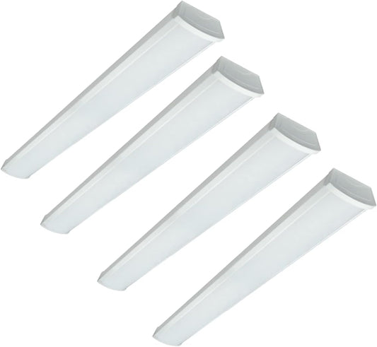 Satco S65/1082 - LED 4 ft.- Ceiling Wrap - 40W - 4000K - White Finish - 100-277V (4 Pack)