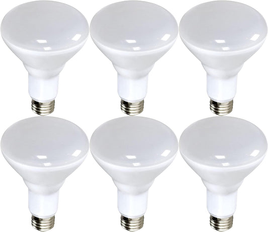 Satco S9640 - 16.5 Watt; LED BR40; 4000K; 103 deg. Beam Angle; Medium base; 120 Volt; Dimmable (6 Pack)