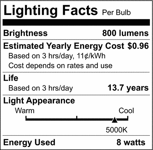 Satco S11477 Dusk to Dawn B11 Candle LED Light Bulb 2700K E12 Candelabra Base 5W 120V (6 Pack)