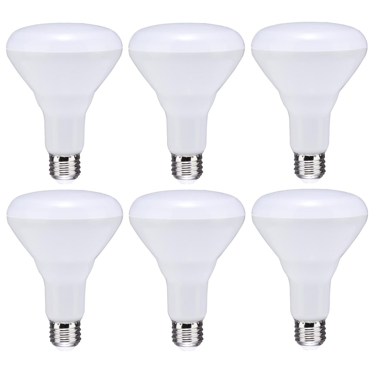 Satco S11470 - 8.5 Watt; BR30 LED; 2700K; 80 CRI; Medium Base; 120 Volts; Dimmable; 6 pack