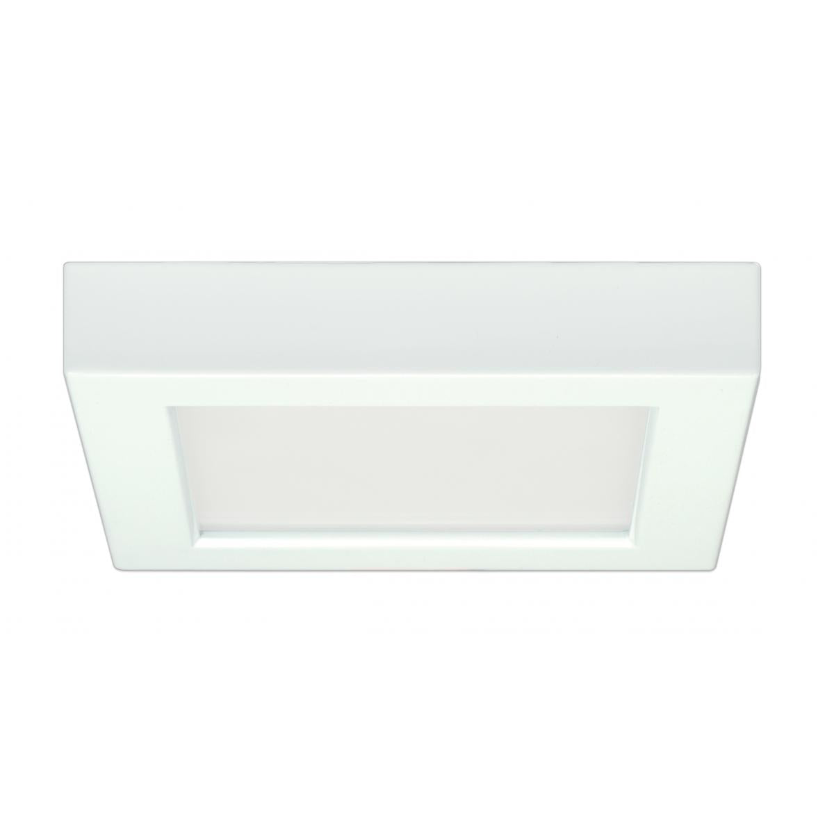 Satco S29327 BLINK White Square LED Surface Mount Light Fixture 5.5" 10.5W 120V 3000K Dimmable (1 Pack)