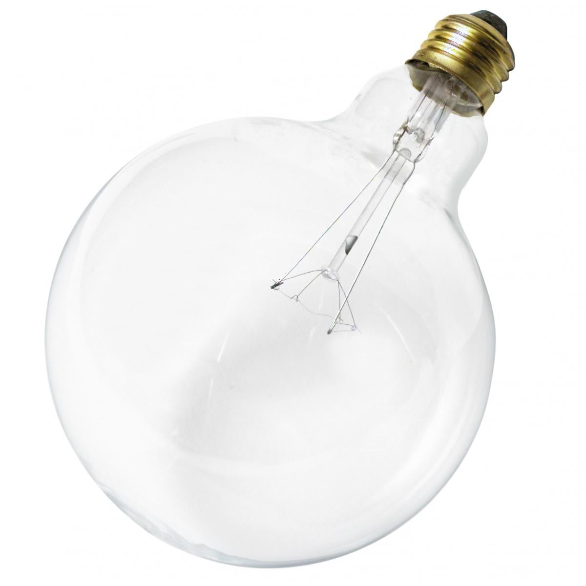 SATCO S3011 40W 120V Incandescent Filament Light Bulb G40 Globe Clear E26 Medium Base 2700K (6 Pack)