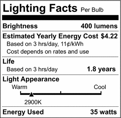 Satco S3544 T4 Halogen Light Bulbs JCD 35W 120V 2900K 400L G9 Bi-Pin Base Dimmable (12 Pack)