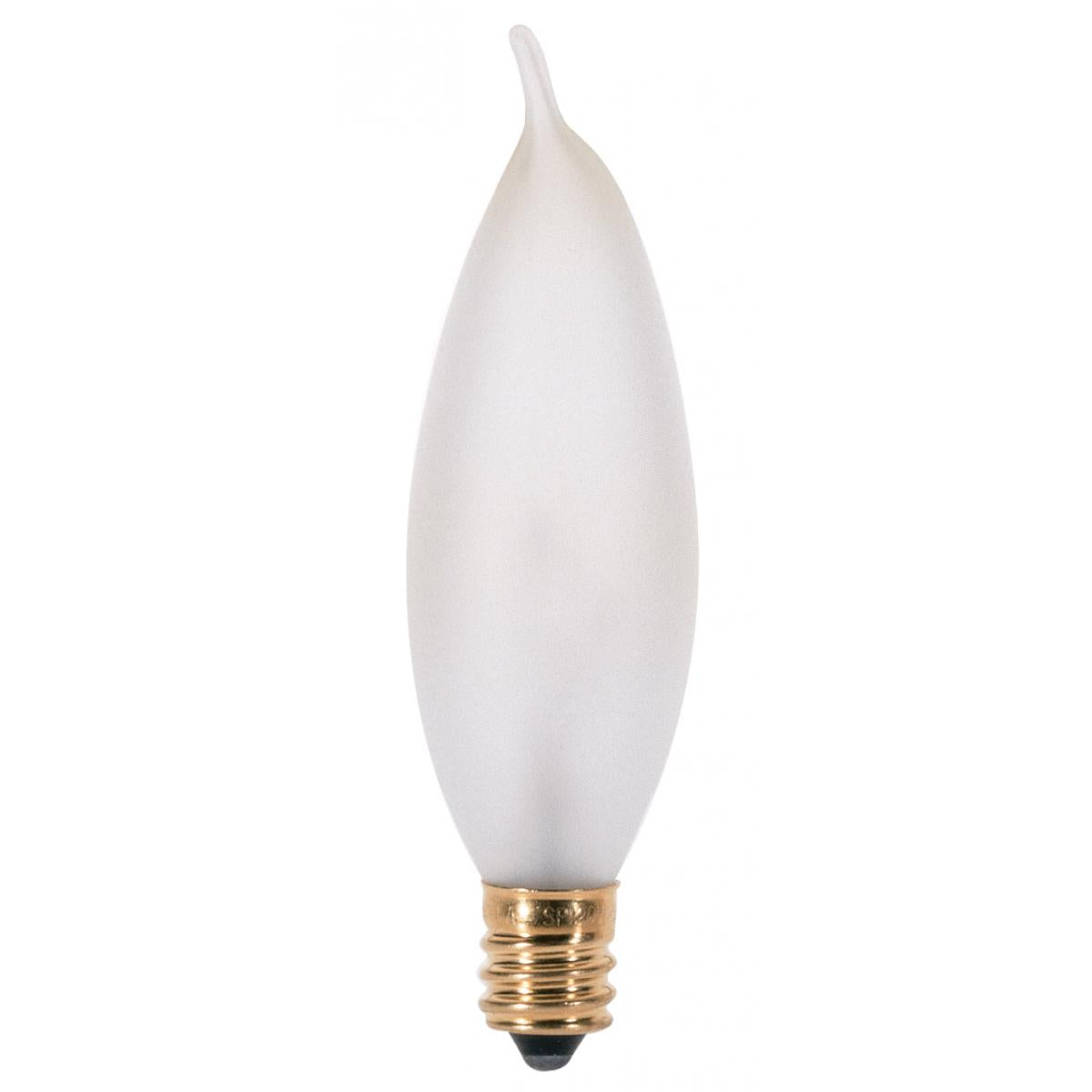 SATCO S3777 CA8 Incandescent Candle Light Bulbs 15 Watt Frosted Glass 2700K 95 Lumen E12 Candelabra Base Dimmable (20 Light Bulbs)