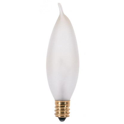 SATCO S3778 CA8 Incandescent Candle Light Bulbs 25 Watt Frosted Glass 2700K 200 Lumen E12 Candelabra Base Dimmable (20 Light Bulbs)