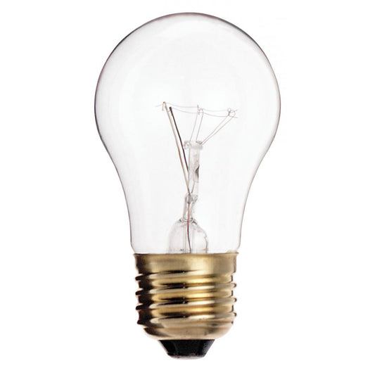 Satco S3948 A15 Incandescent 15W Light Bulb 2700K 100L E26 Medium Base Dimmable (6 Light Bulbs)