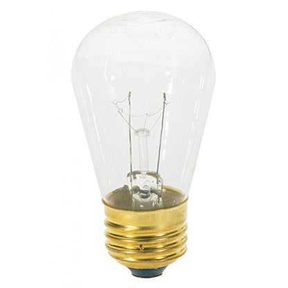 SATCO S3965 Incandescent S14 Vintage Light Bulb 11W 130V 2700K E26 Medium Base Dimmable (12 Pack)