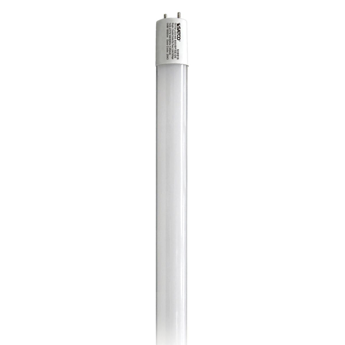 Satco S39916 - 14 Watt T8 LED Light - 5000K - Medium Bi Pin base - Type B - Ballast Bypass - Single or Double Ended Wiring (25 Pack)