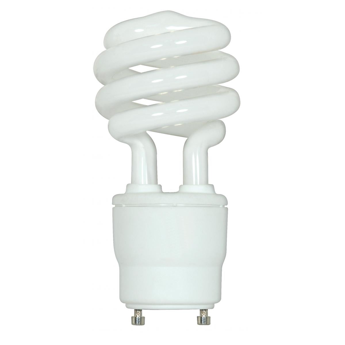 SATCO S8207 T3 Spiral Compact Fluorescent CFL Light Bulbs 26W 120V 2700K Bi-Pin/GU24 Base (6 Pack)