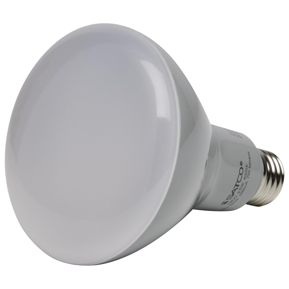 Satco S9623 - 9.5 Watt; BR30 LED Bulb; 105 deg. Beam Angle; 5000K; Medium base; 120 Volt; Dimmable (12 Pack)