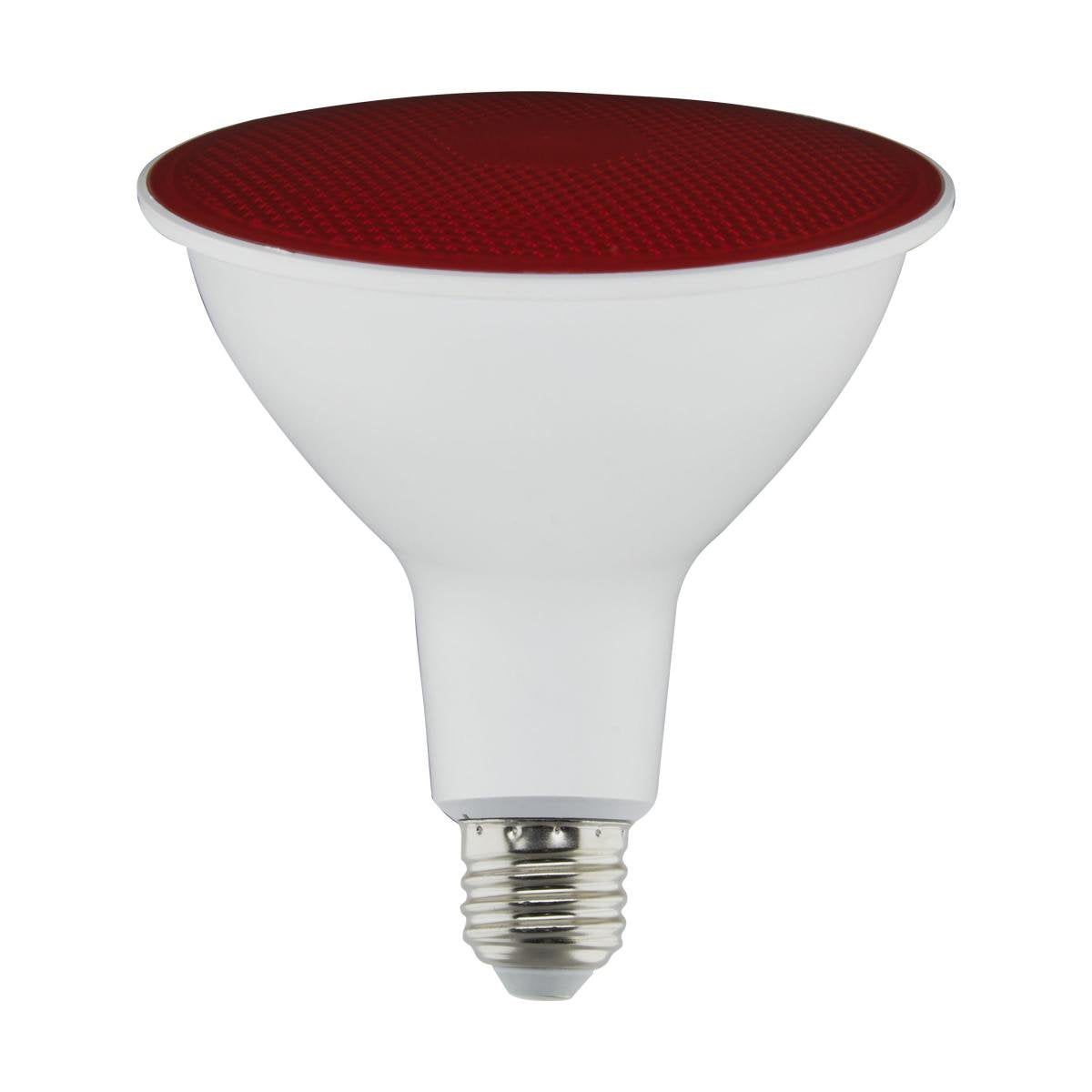 Satco S29480 PAR38 LED Light Bulbs Red E26 Medium Base 11.5W 120V Dimmable (6 Pack)