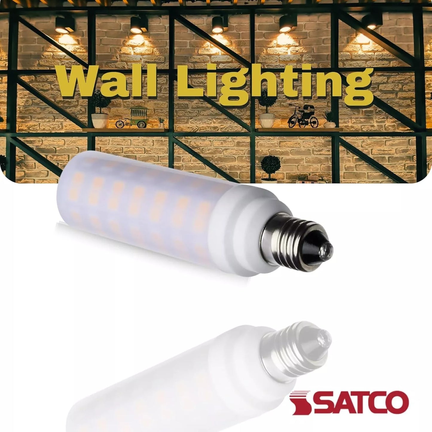 Satco S12340 - 6.5 Watt T6 LED Bulb - E11 Base - 3000K - Frost Finish