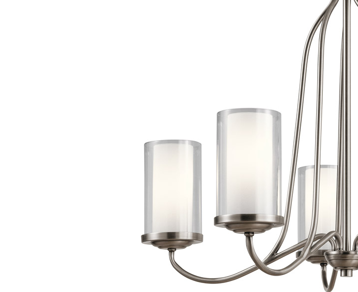 Kichler Lighting 44176CLP Five Light Chandelier from The Lorin Collection, Classic Pewter