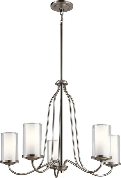 Kichler Lighting 44176CLP Five Light Chandelier from The Lorin Collection, Classic Pewter