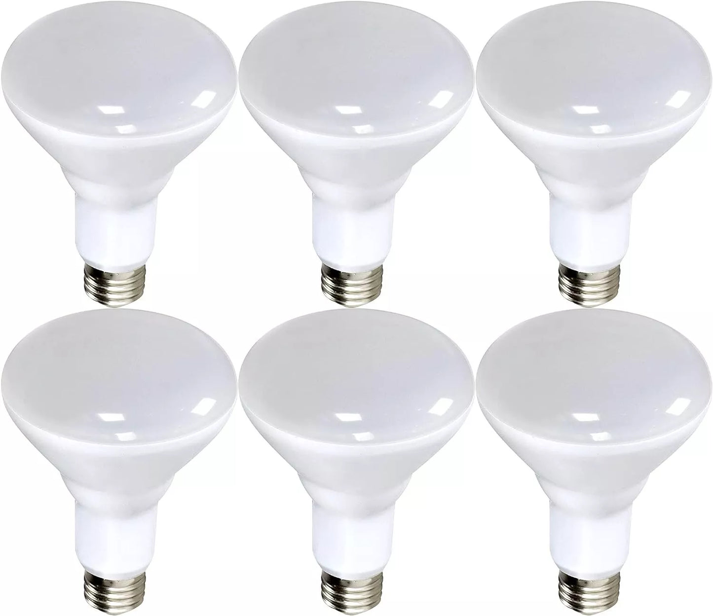 Satco S9635 BR40 LED Reflector Light Bulbs 11.5W 120V 3000K E26 Medium Base Dimmable (6 Pack)