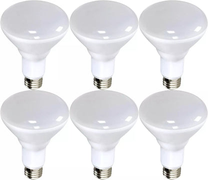 Satco S9635 BR40 LED Reflector Light Bulbs 11.5W 120V 3000K E26 Medium Base Dimmable (6 Pack)