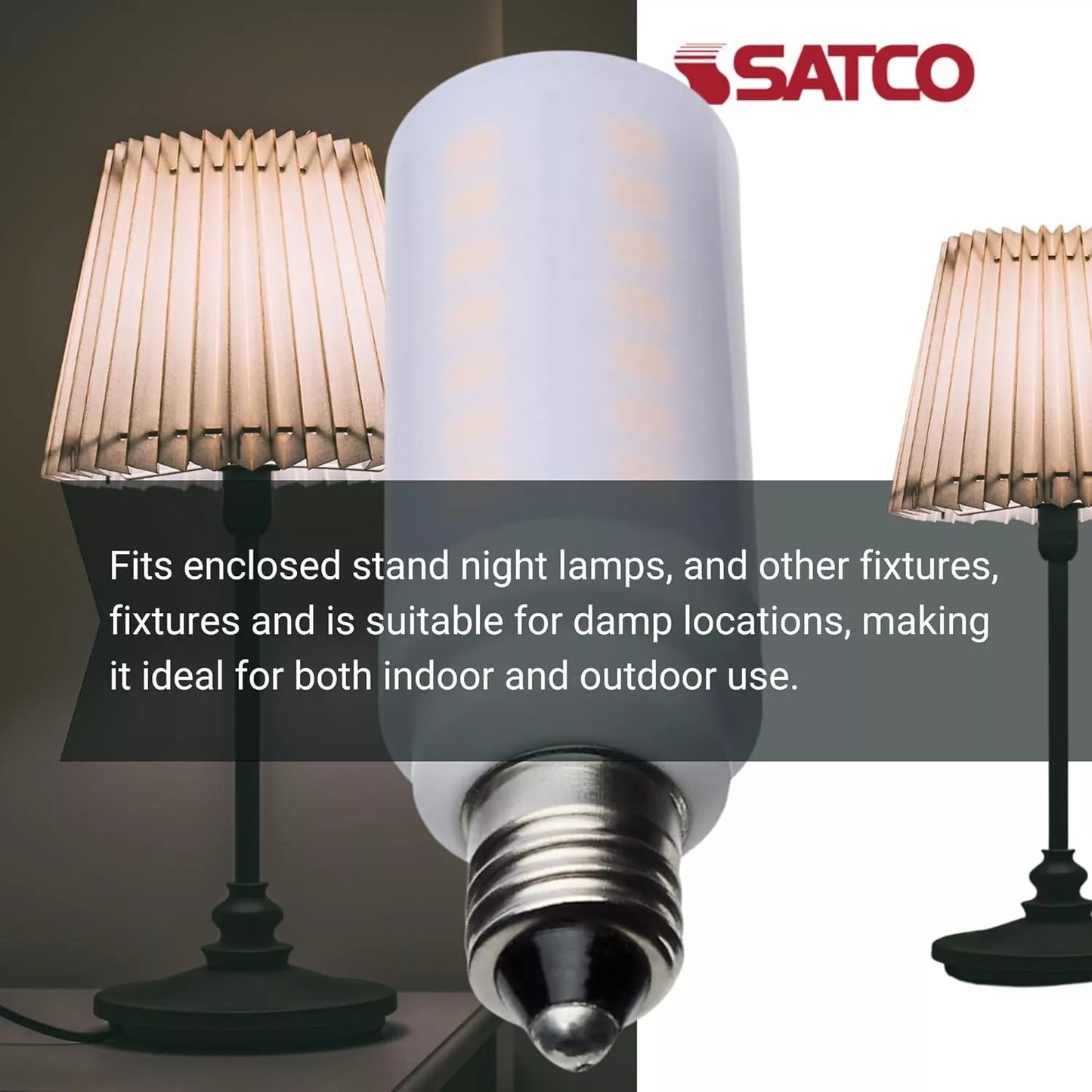 Satco S12344 - 5 Watt T6 LED Bulb - E12 Base - 3000K - Frost Finish