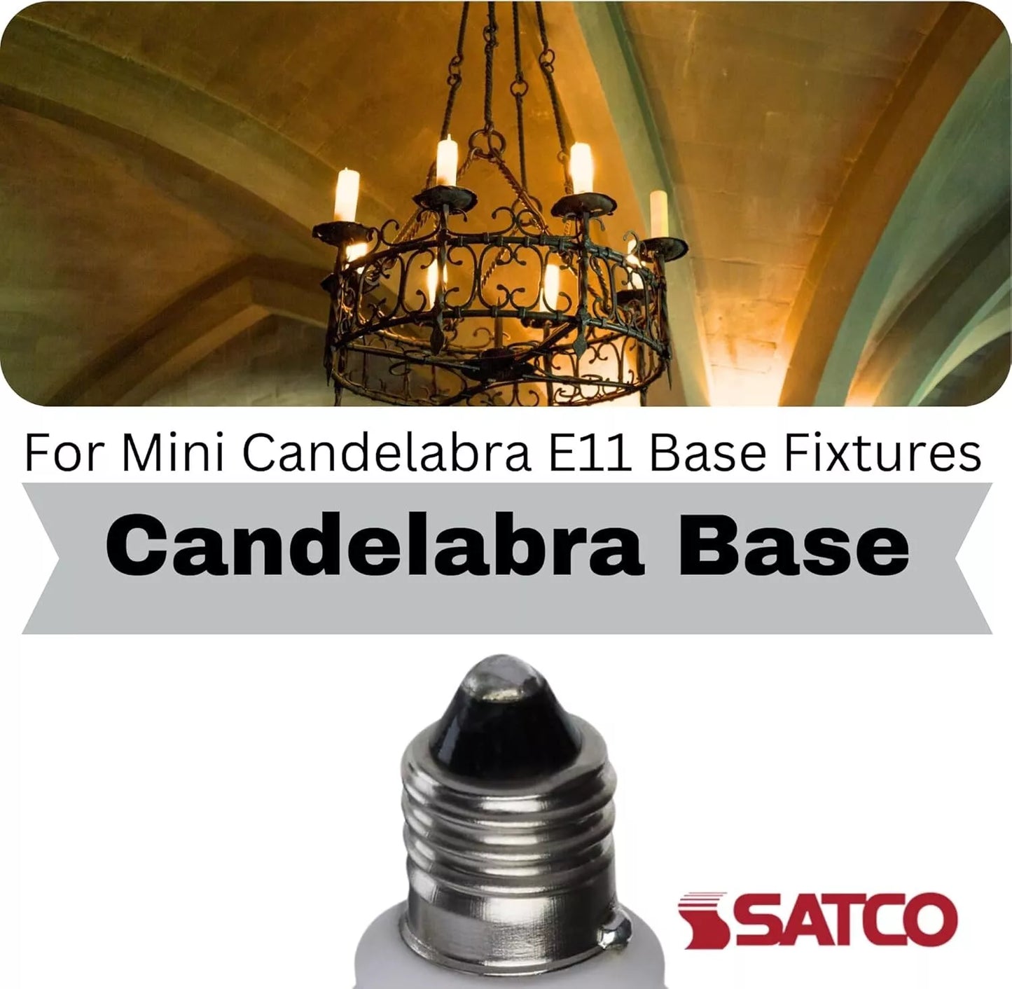 Satco S12133 - 5 Watt Mini LED Bulb - Miniature Candelabra Base - 5000K