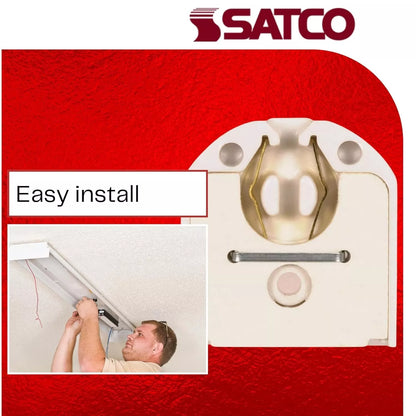 SATCO 80-1249 - Butt-On Mounting T8 or T12 Lampholder - Rapid Start