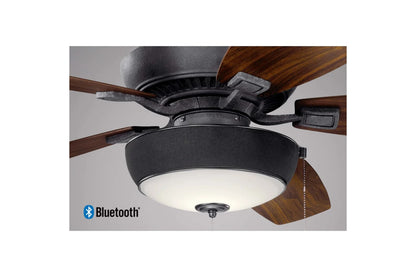 Kichler 380950SBK - 17 Watt; Bluetooth 1-Light LED Fan Light Kit in Satin Black