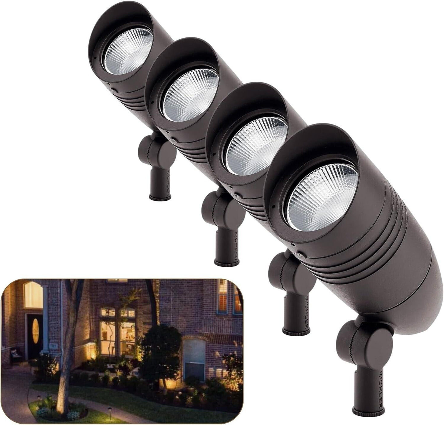 Kichler Landscape 16216AZT40 - 33º Beam Spread 14.3 Watt LED Accent Lights in Textured Architectural Bronze