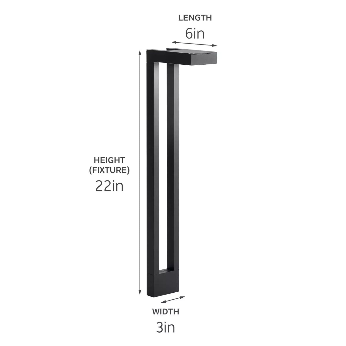 Kichler Landscape 15844BKT - 22" Two Arm Low Voltage Path Light in Black