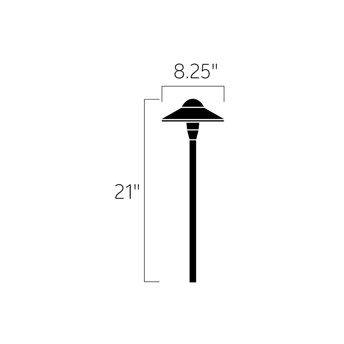 Kichler Landscape 15310BKT - 21" LED Domed Textured Black Path Light - 12 Volts