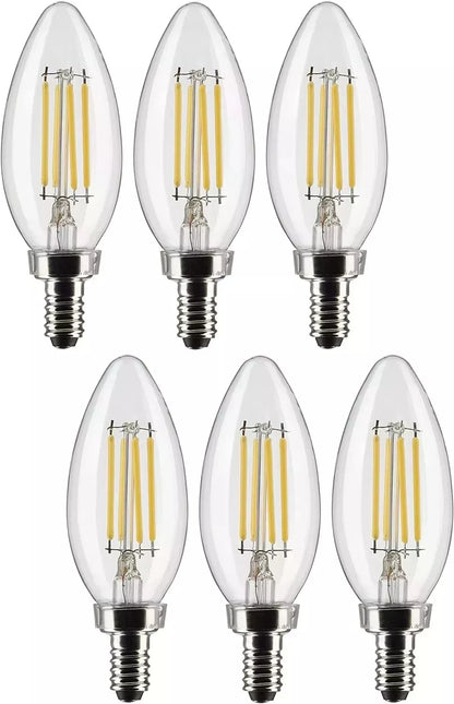 Satco S21276 - 5.5 Watt B11 LED Light Bulb - 4000K - 90CRI - 120 Volt (6 Pack)