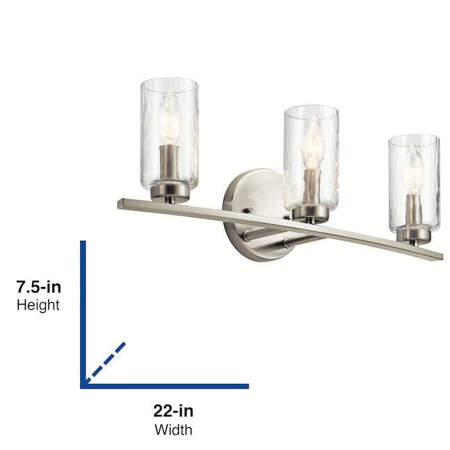 Kichler Marita 37428 - 3 Light Brushed Nickel Transitional Vanity Light Fixture