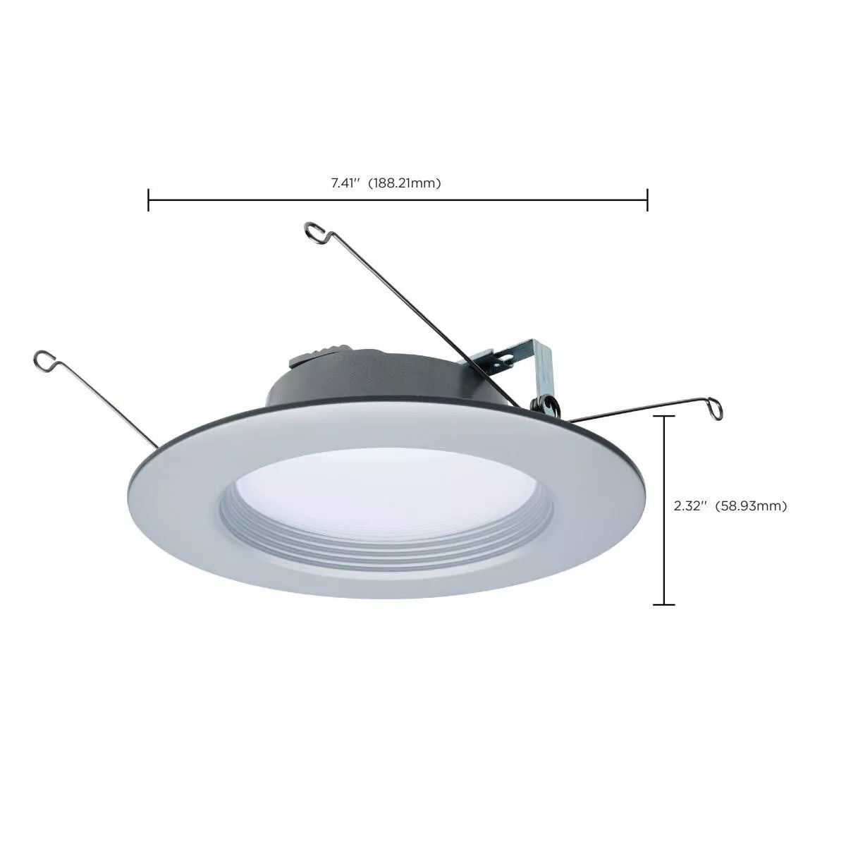 Satco S11836R1 9W 120V LED 5-6" Brushed Nickel Downlight Retrofit Kit CCT Selectable Dimmable