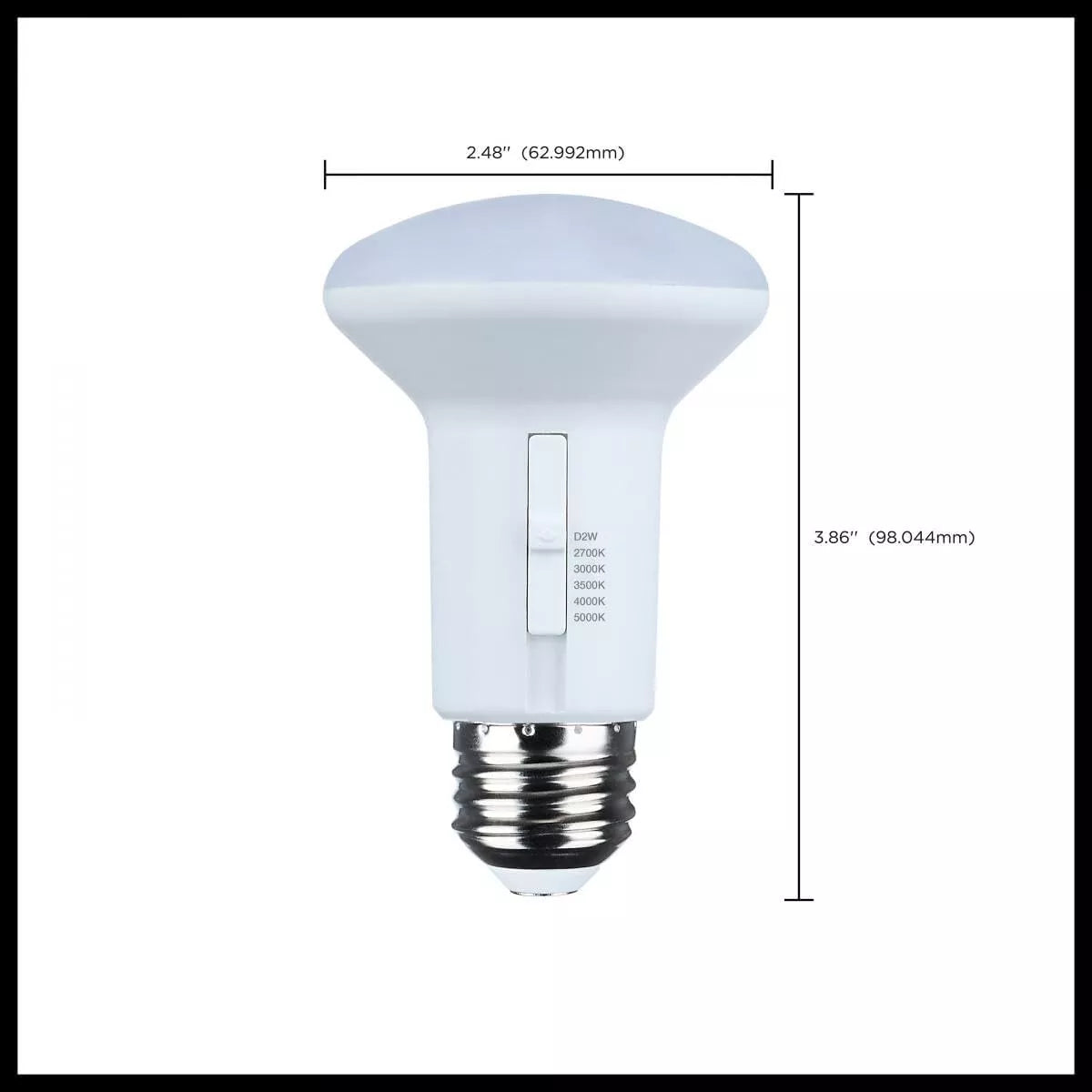 Satco S11782 - 5.8 Watt R20 LED - CCT Selectable - Dim to Warm - 120 Volts