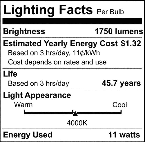 Satco S11912 - 11.5 Watt T8 LED Tube - Type B Ballast Bypass - 4000K