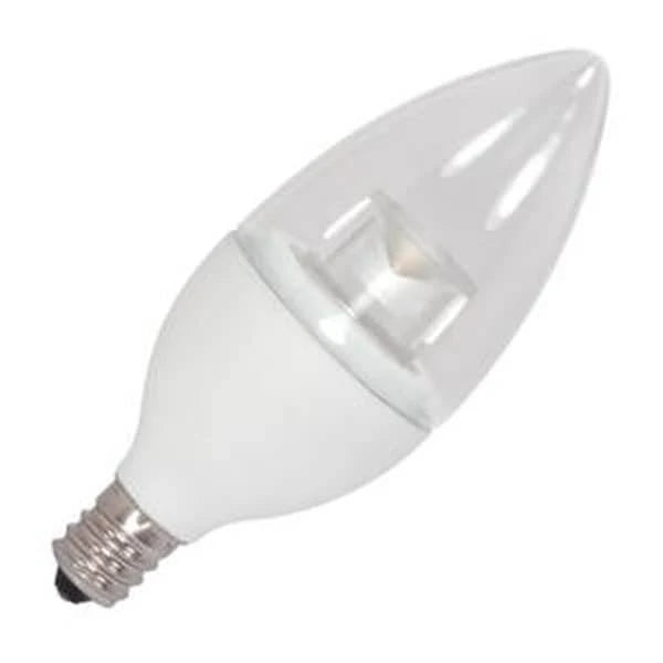 Satco S8952 LED B11 Candle Light Bulb 4.5W 120V 3000K E12 Candelabra Base Dimmable (12 Pack)