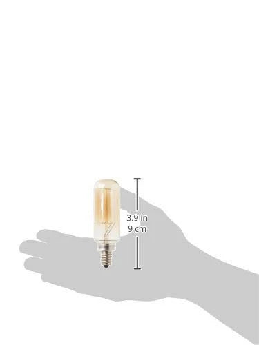 SATCO S2420 40W 120V T9 Incandescent Light Bulb Clear Gold Vintage E12 Candelabra Base (6 Pack)