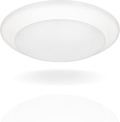 ‎American Lighting QD6-30-WH - Quick Disc 6" Flush Mount White Ceiling Light - 3000K