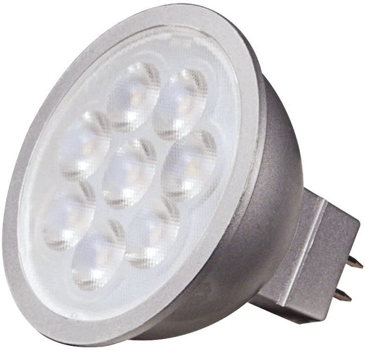 Satco S9496 - 6.5 Watt LED MR16 Bulbs - 3000K - 40 deg. Beam Angle - GU5.3 base - 12 Volt AC/DC (6 Pack)